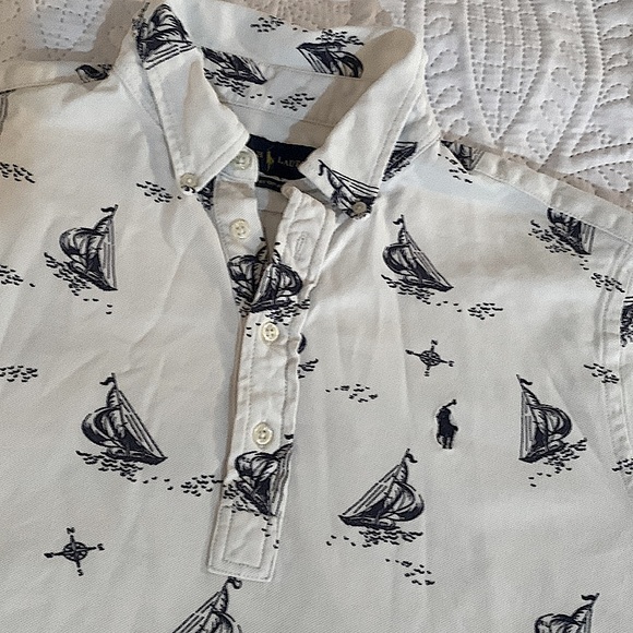 Men’s Rare Nautical Polo Golf Shirt - Picture 2 of 4